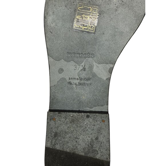 Hermès Black Oran Sandals - Size 7.5 - Picture 7 of 8